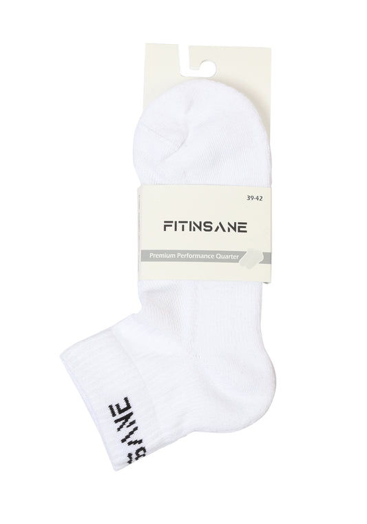 Premium Performance Quarter Sports Socks - White
