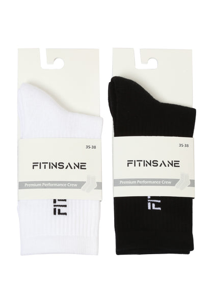 Fitinsane 35-38 Siyah ve Beyaz Spor Çorap – yan yana paketli görünüm
