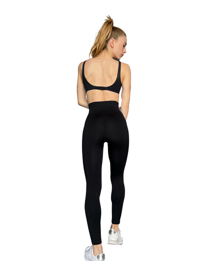 High-Waist Seamless Sculpting Leggings - Black | Stretchy & Body-Shaping