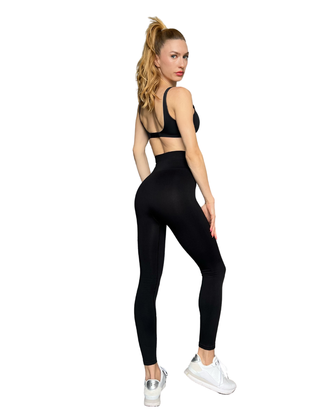 High-Waist Seamless Sculpting Leggings - Black | Stretchy & Body-Shaping